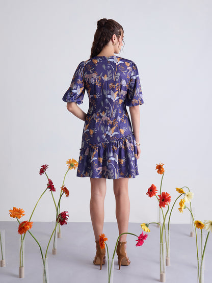 Asymmetrical Neckline Dress