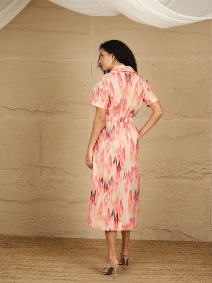 FIT & FLARE MIDI DRESS