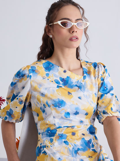 Asymmetrical Neckline Dress