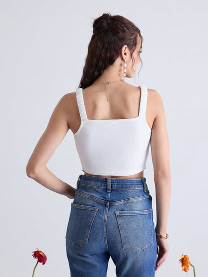 Ruched Strap Corset Top