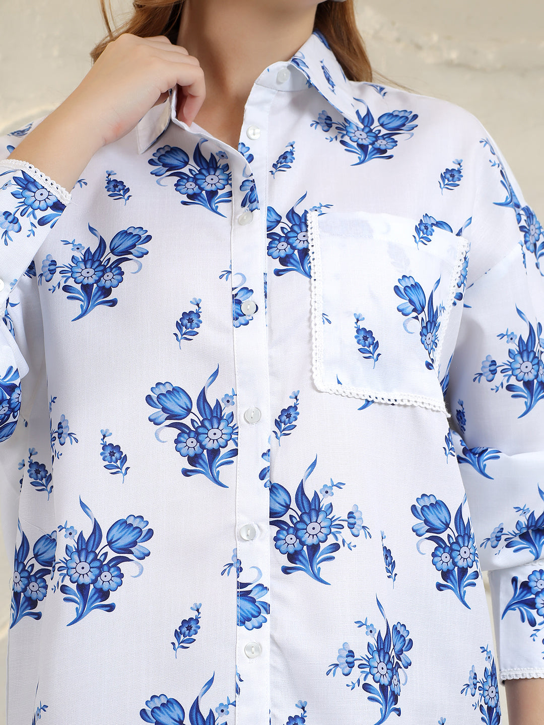 LONGLINE LINEN SHIRT