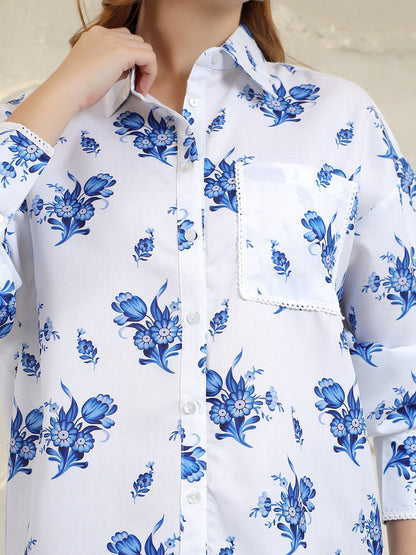 LONGLINE LINEN SHIRT