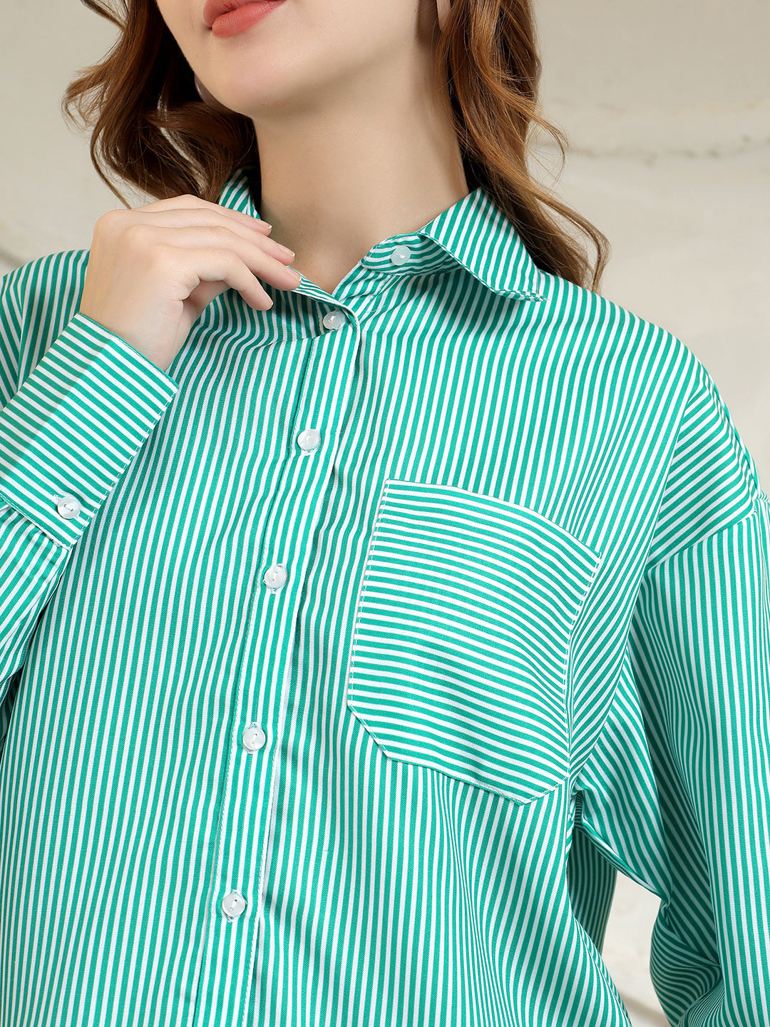 LONGLINE LINEN SHIRT