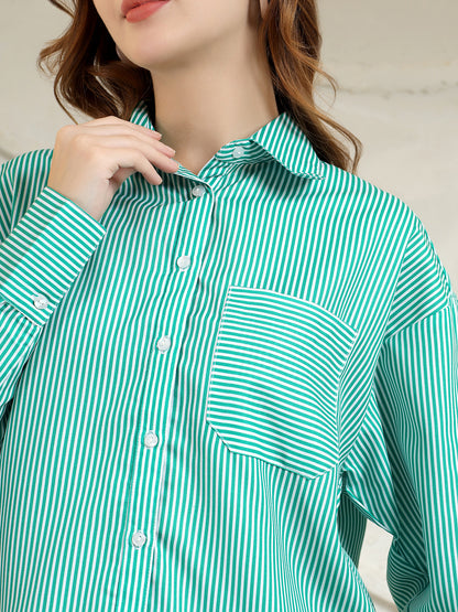 LONGLINE LINEN SHIRT