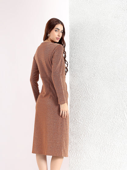 ONE DROP WRAP MIDI DRESS
