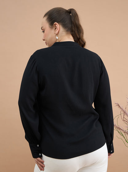 Solid Button Down Shirt