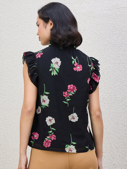 FLORAL FLOUNCE TOP