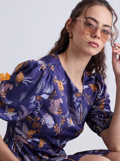 Asymmetrical Neckline Dress