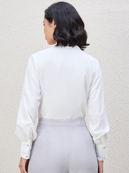 SOLID DIAMOND  BUTTON SHIRT