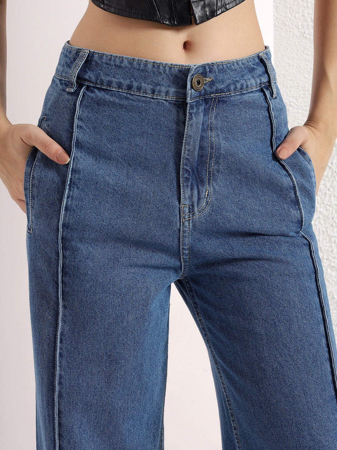 HIGH RISE WIDE LEG JEANS