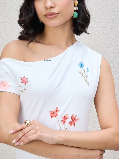 ONE SHOULDER DROP DRESS