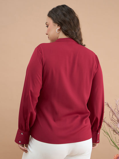 Solid Button Down Shirt