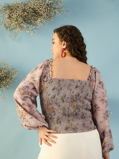 Bishop Sleeve Ruched Top