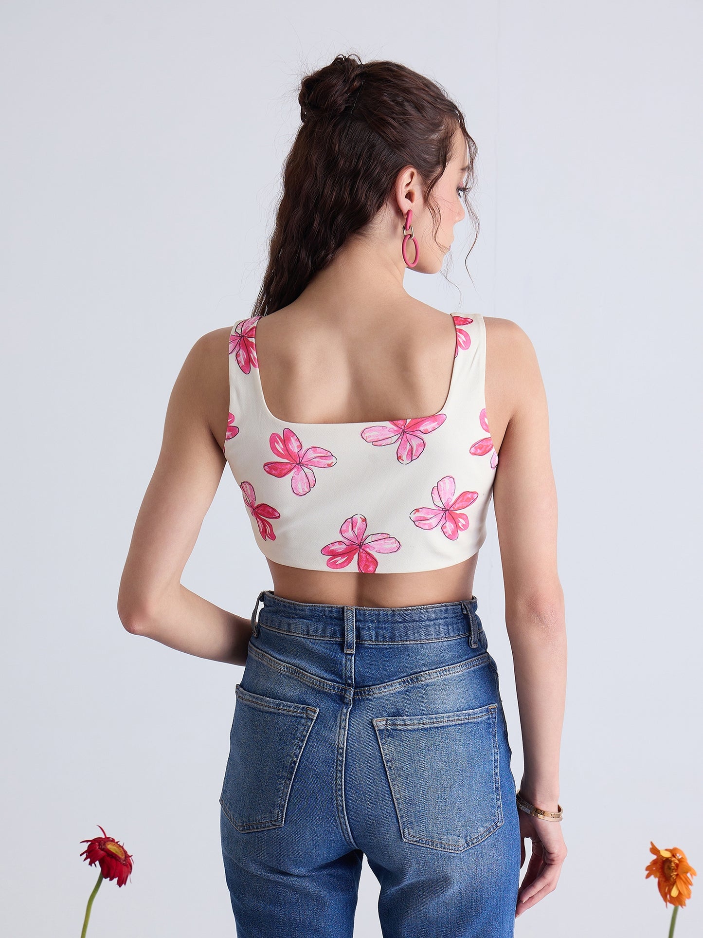 Asymmetrical Hem Bustier Top