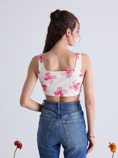 Asymmetrical Hem Bustier Top