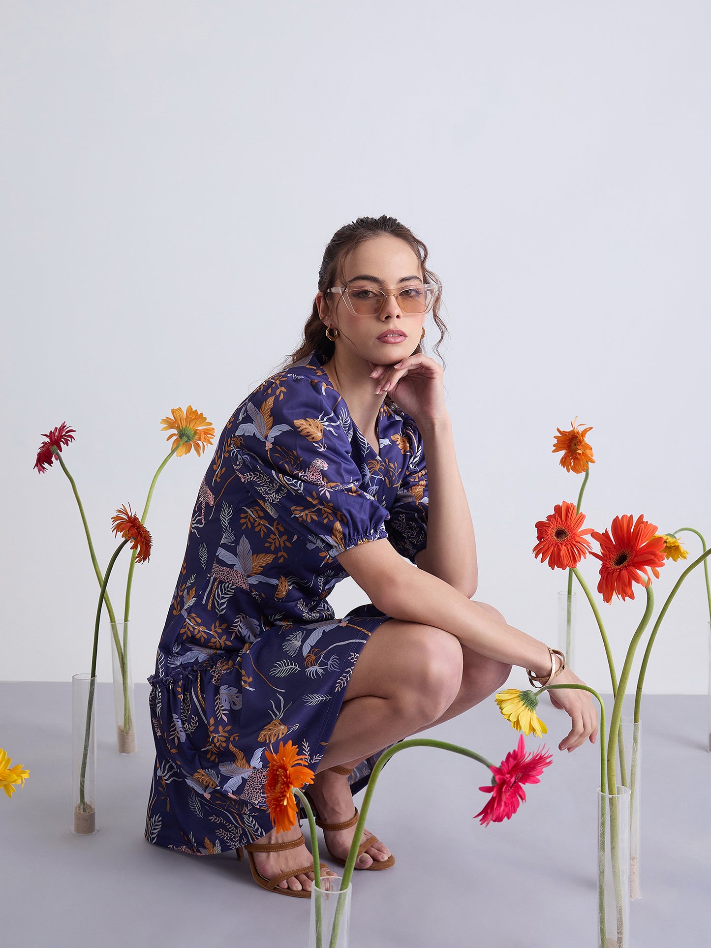 Asymmetrical Neckline Dress