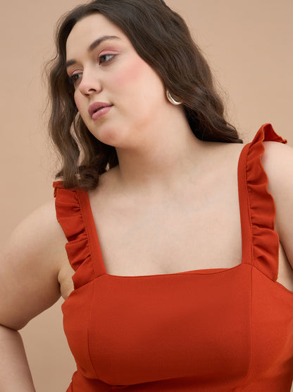 Ruffles Strap Peplum Top