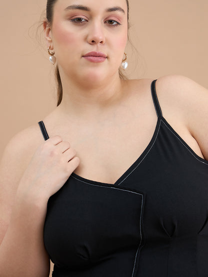 Asymmetrical Hem Peplum Top