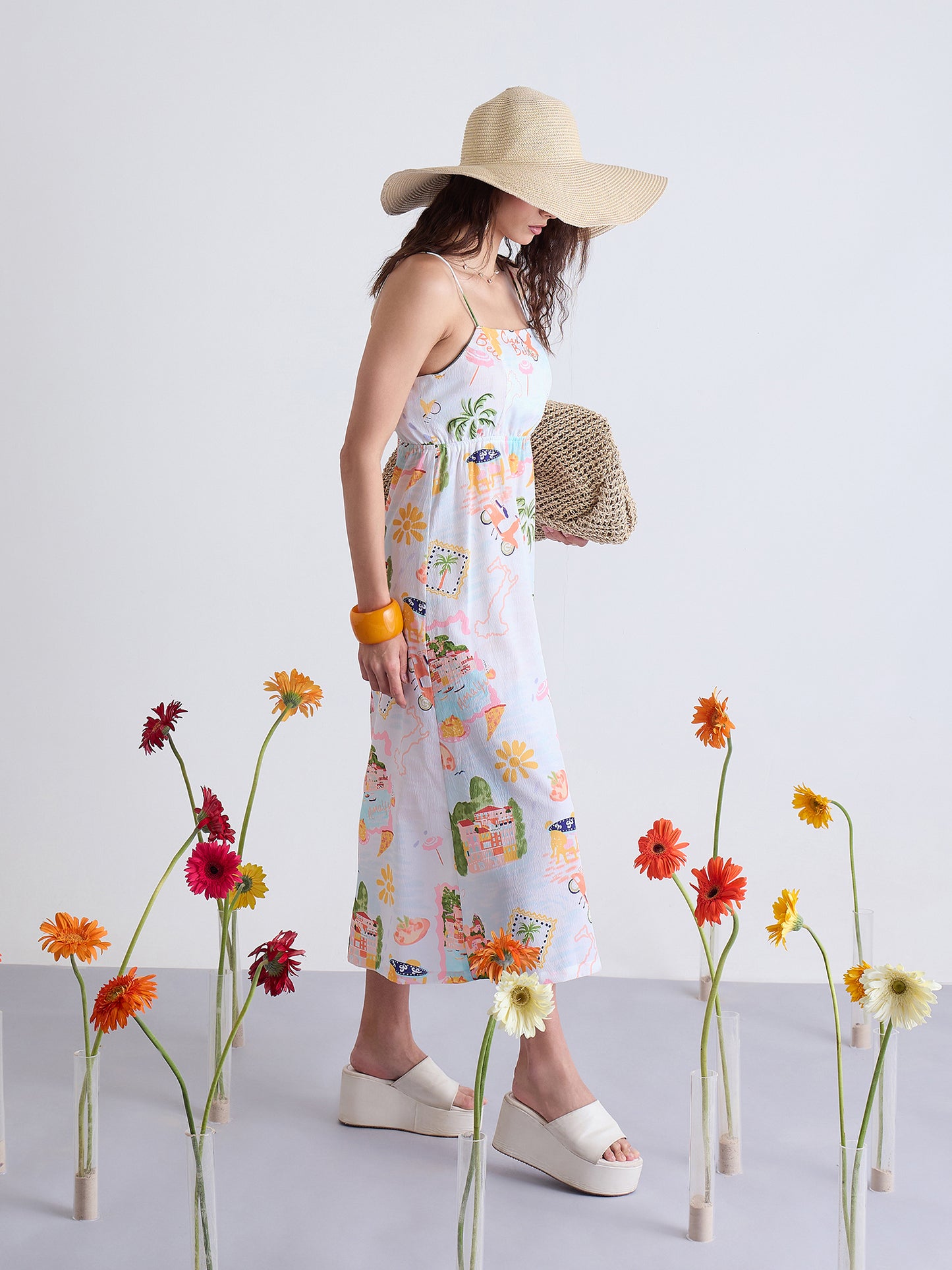 Lily Back Tie Midi Dress