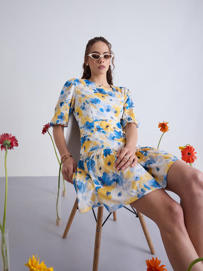 Asymmetrical Neckline Dress