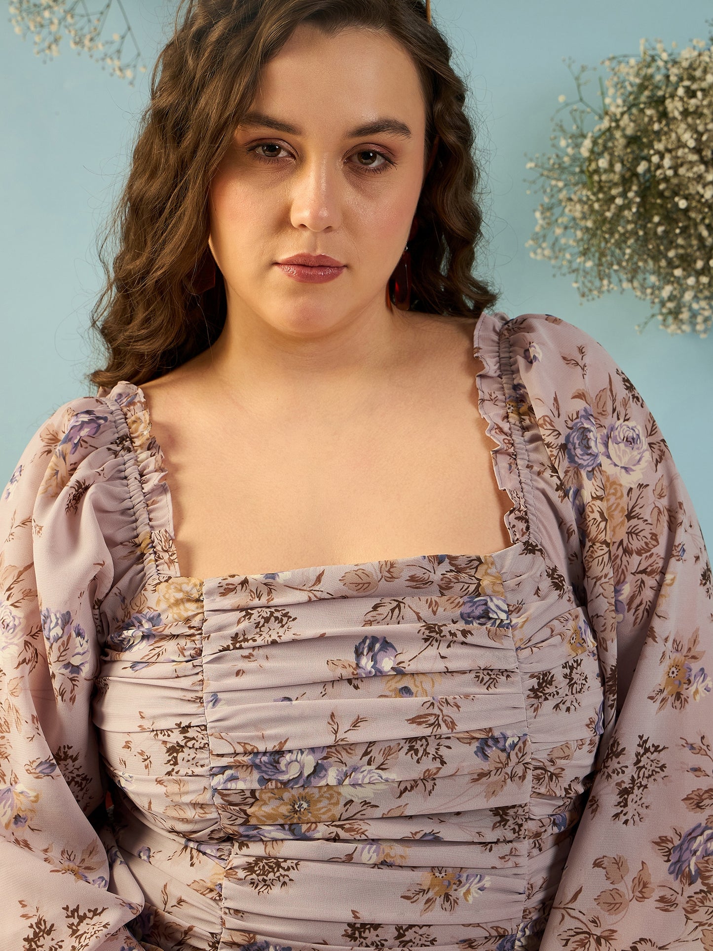 Bishop Sleeve Ruched Top