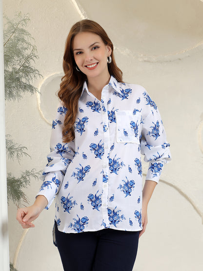 LONGLINE LINEN SHIRT