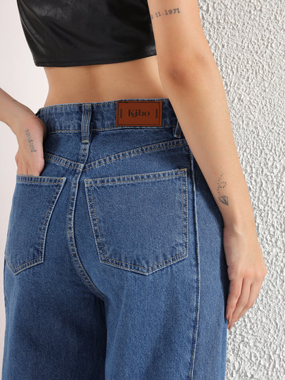 HIGH RISE WIDE LEG JEANS
