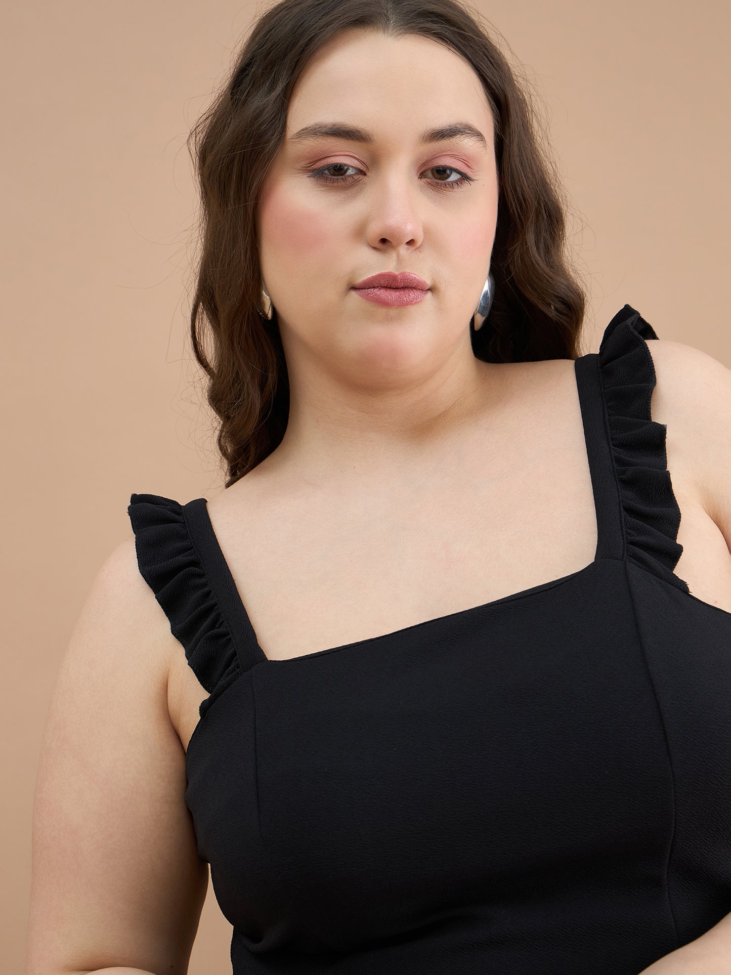 Ruffles Strap Peplum Top