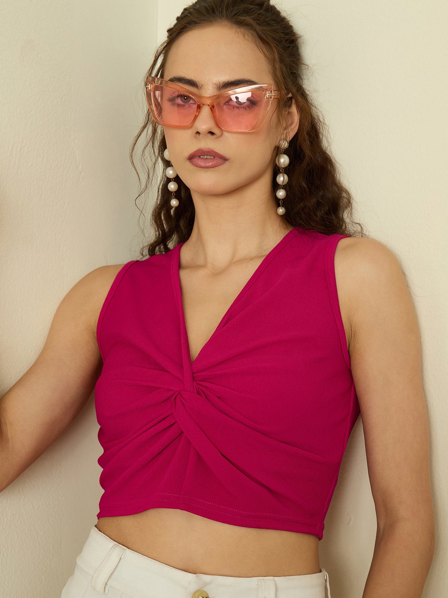 Hyper Texture Twist Knot Top