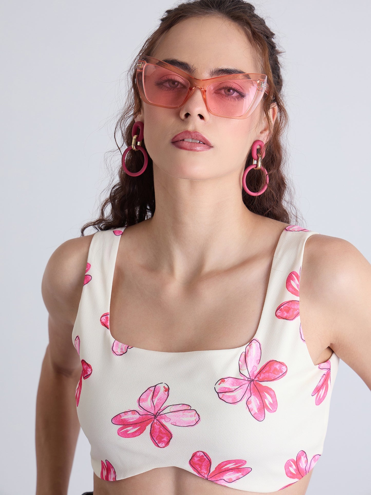 Asymmetrical Hem Bustier Top