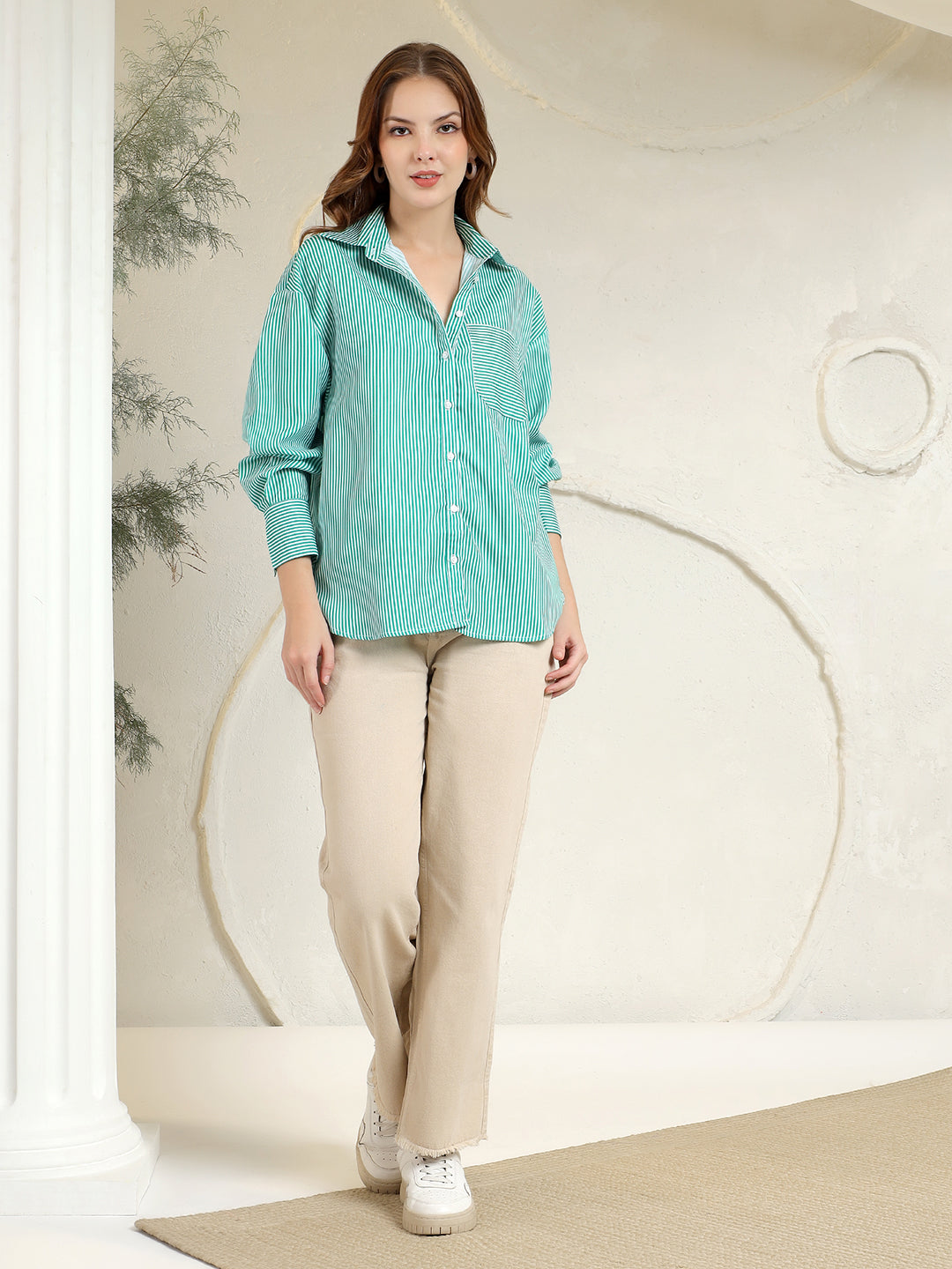 LONGLINE LINEN SHIRT