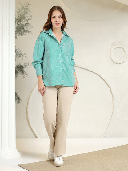 LONGLINE LINEN SHIRT