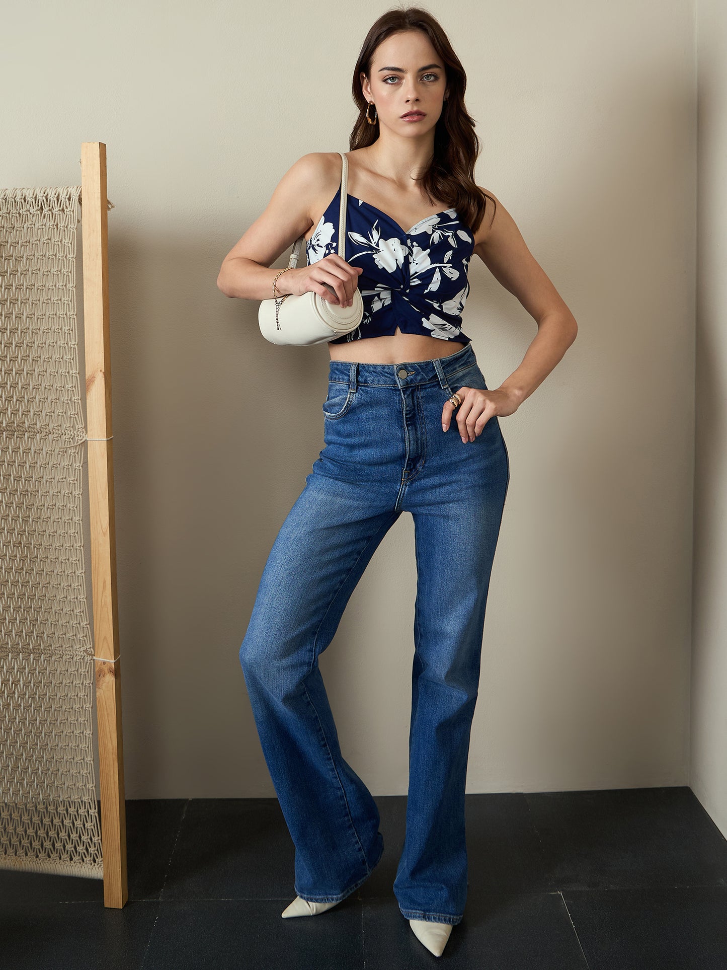 Twisted Front Bustier Top