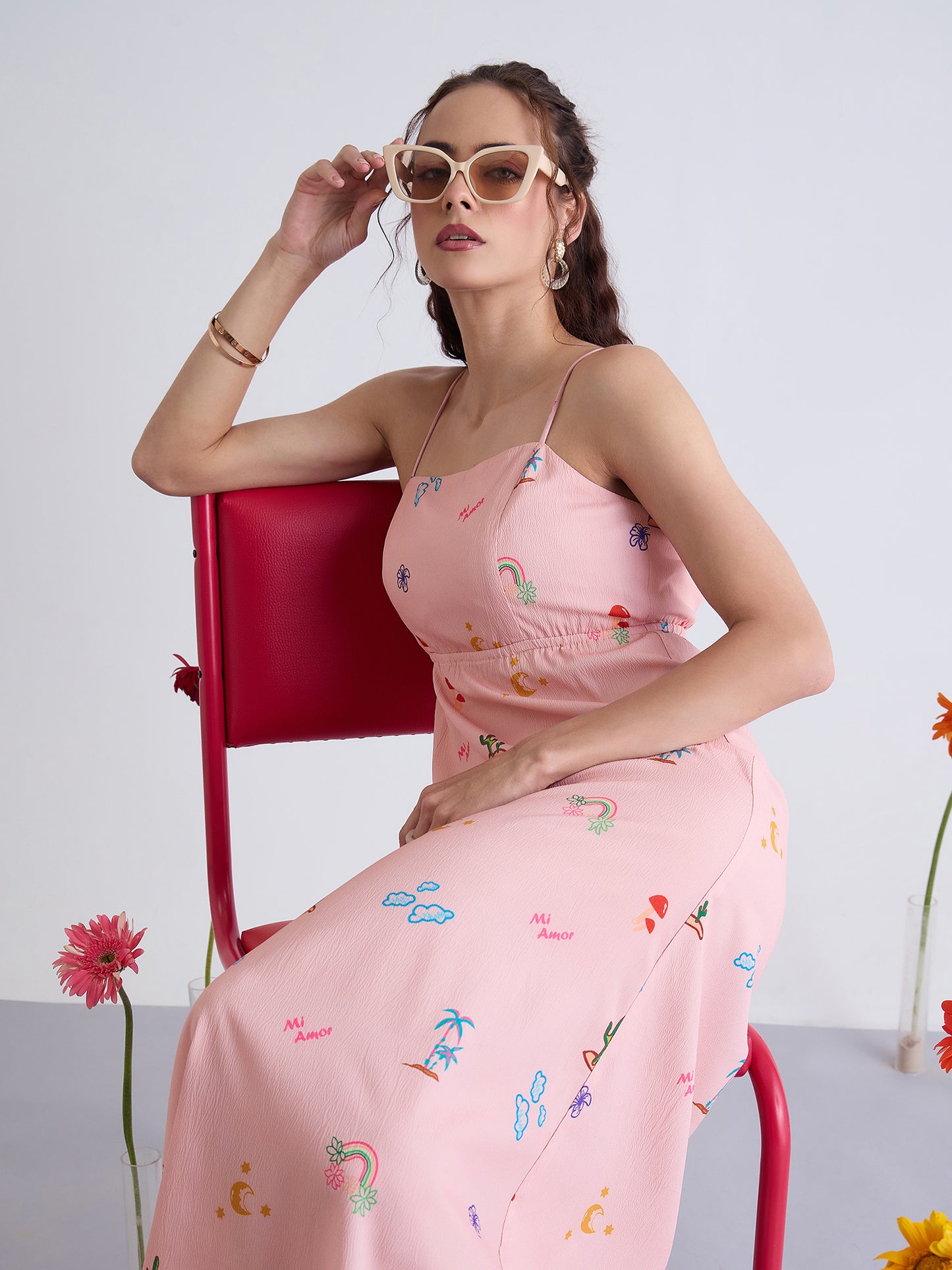 Lily Back Tie Midi Dress