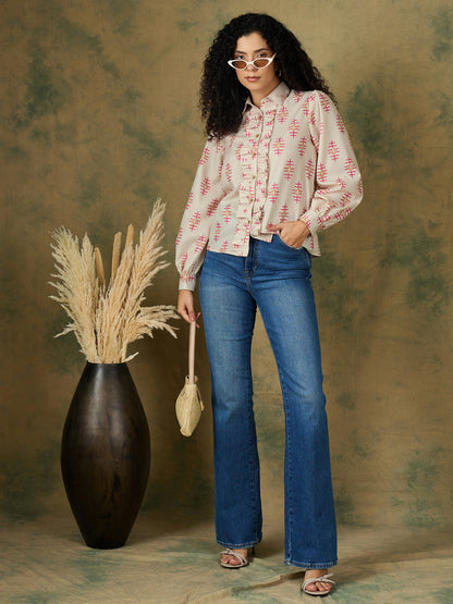 Long Sleeve Frill Shirt