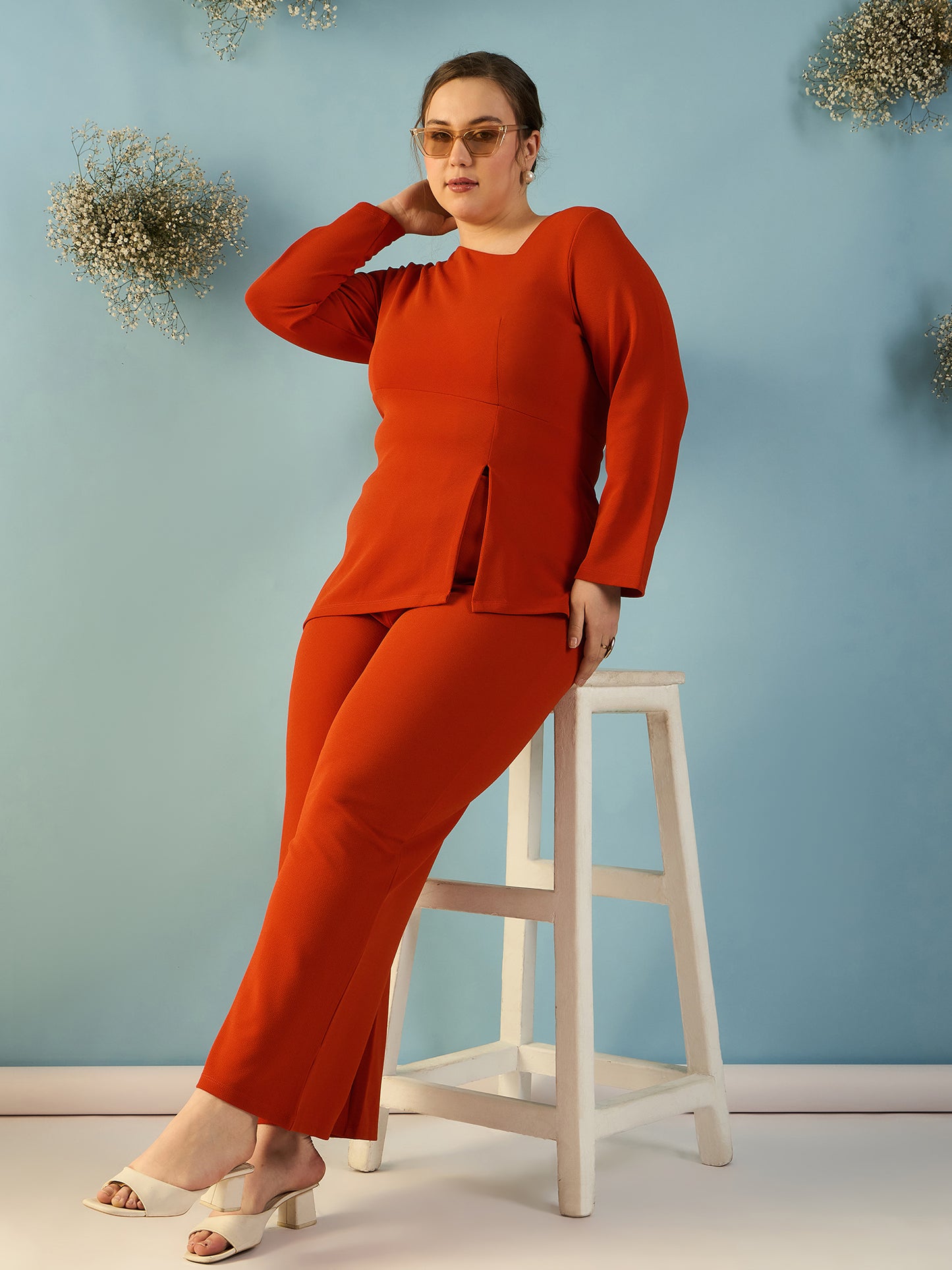 Asymmetrical Neck Co-ord Set