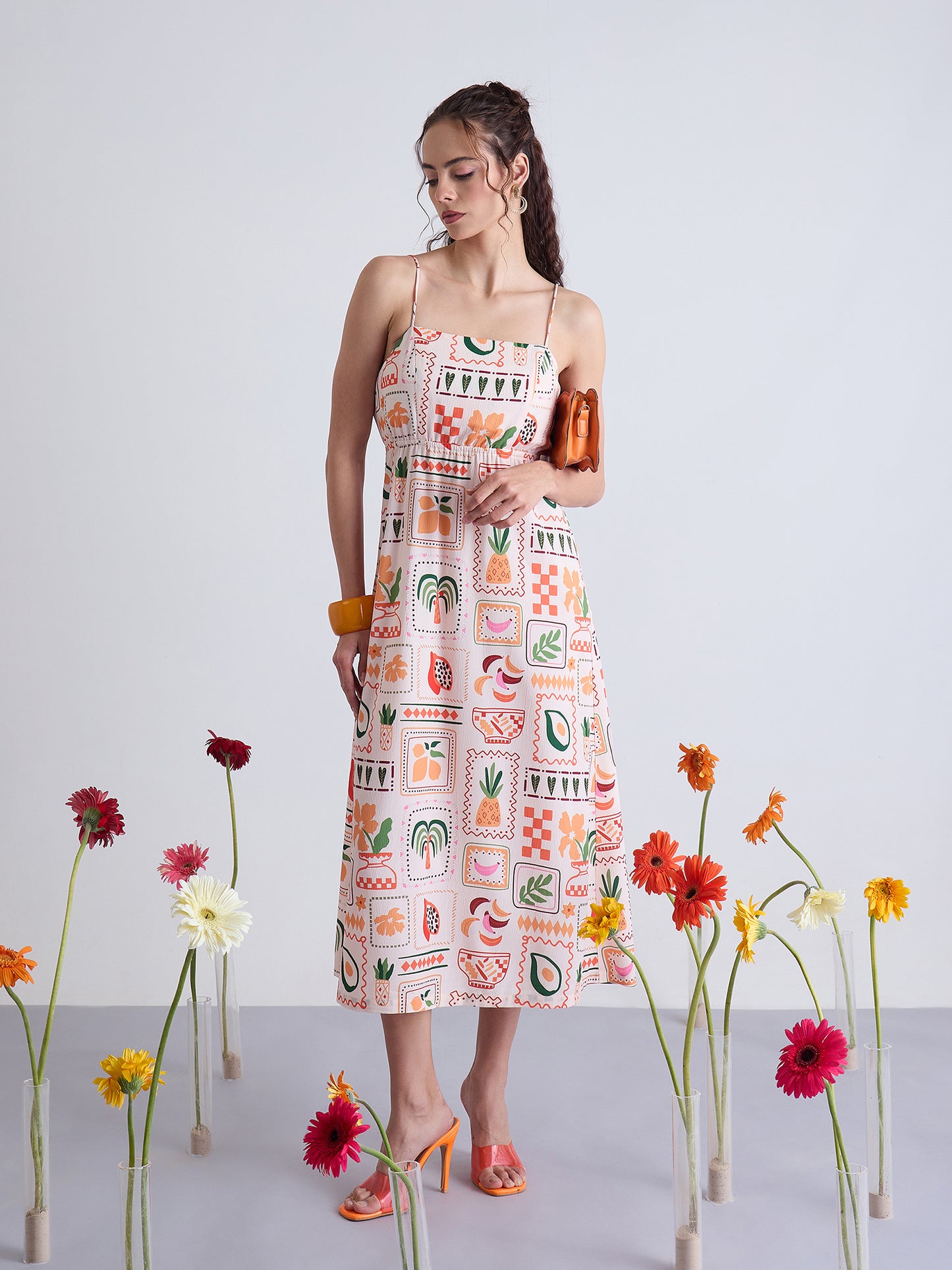 Lily Back Tie Midi Dress