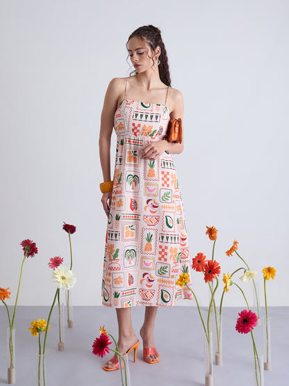 Lily Back Tie Midi Dress