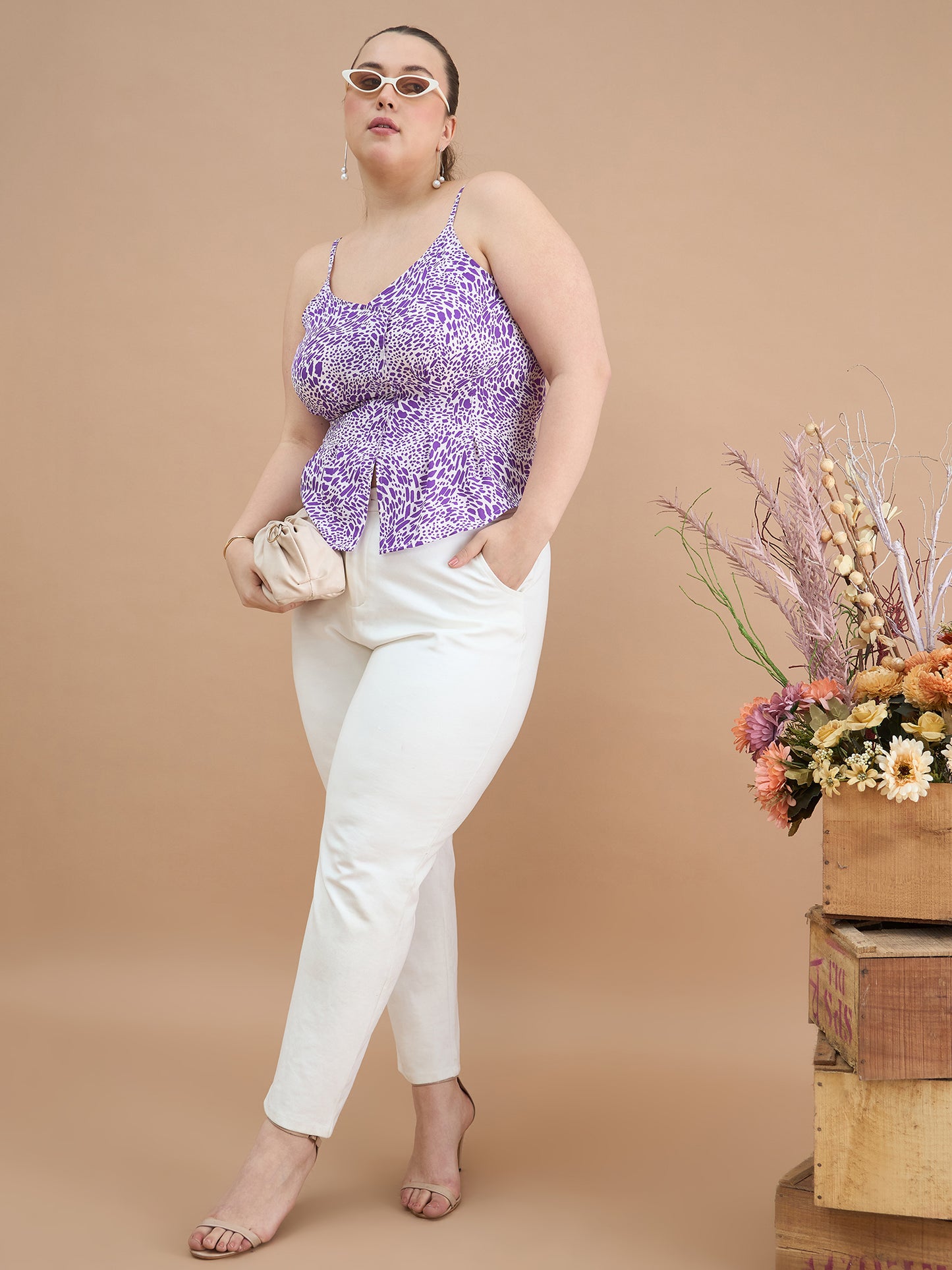 Asymmetrical Hem Peplum Top