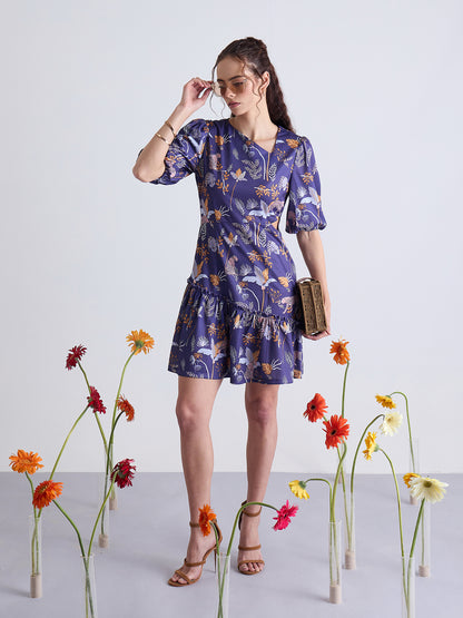 Asymmetrical Neckline Dress