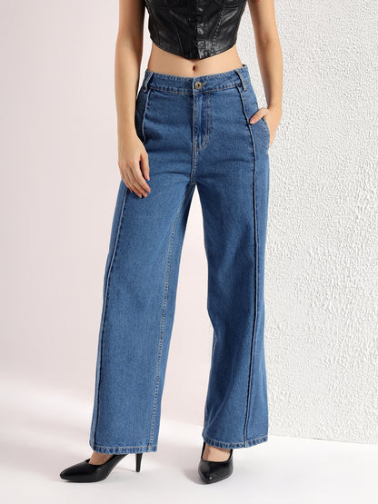 HIGH RISE WIDE LEG JEANS