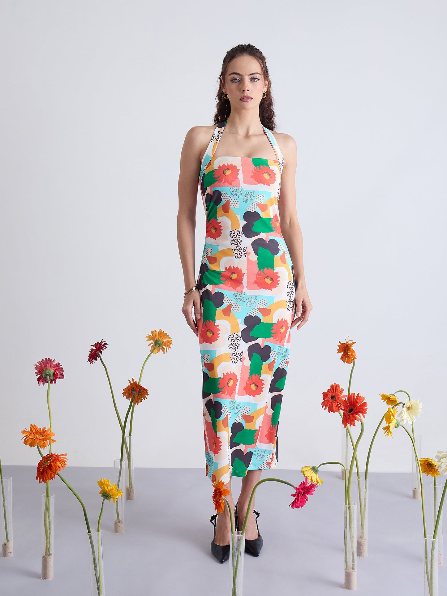 Nile Halter Neck Bodycon Dress