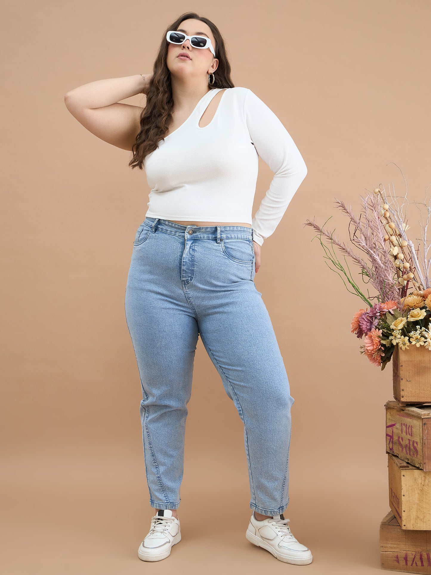 Asymmetrical Neckline Top