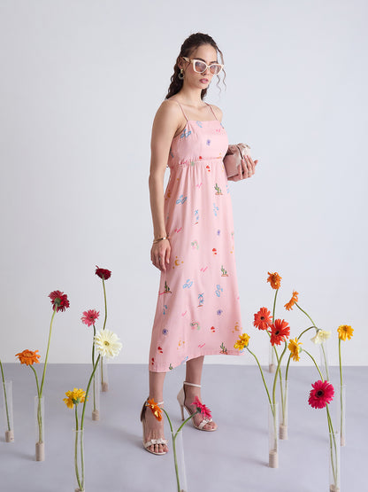 Lily Back Tie Midi Dress