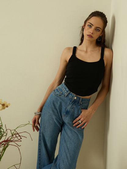 Ruched Strap Corset Top