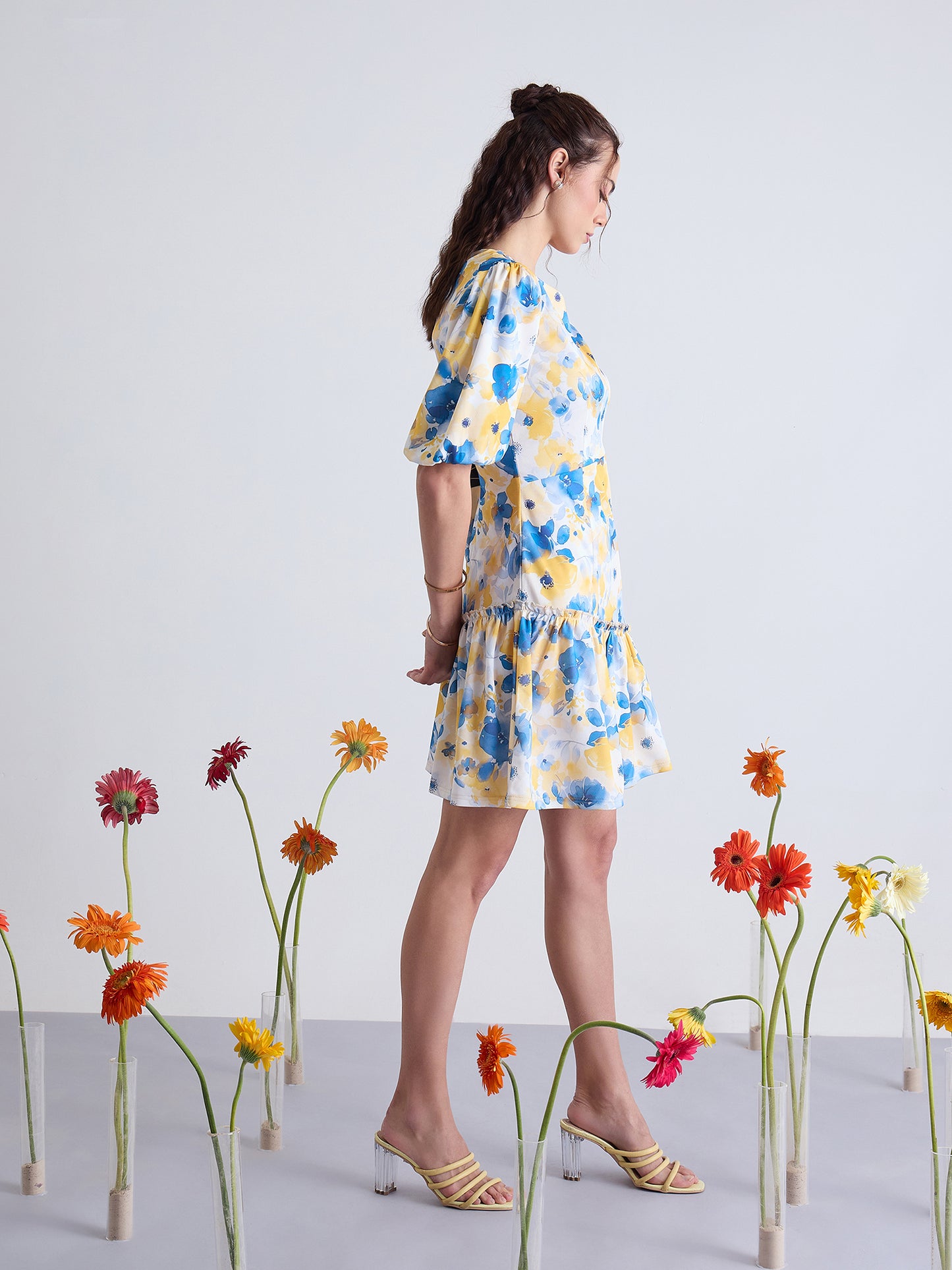 Asymmetrical Neckline Dress