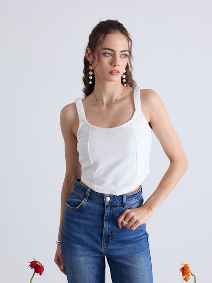 Ruched Strap Corset Top