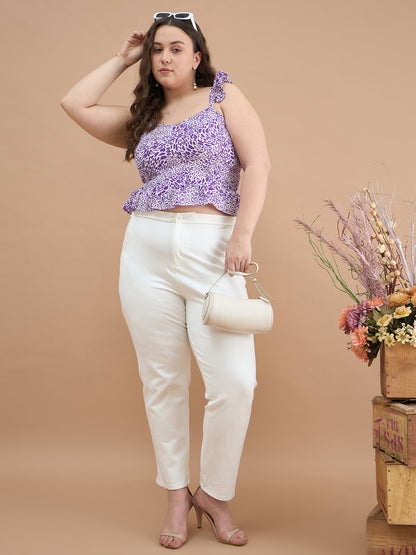 Ruffles Strap Peplum Top