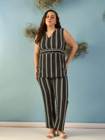 Sleeveless Striped Co-ord Set