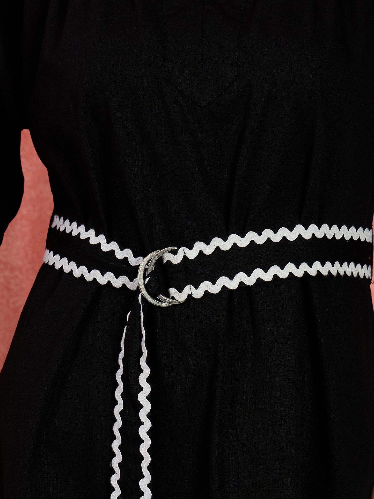 Lace Trim Midi Length Dress